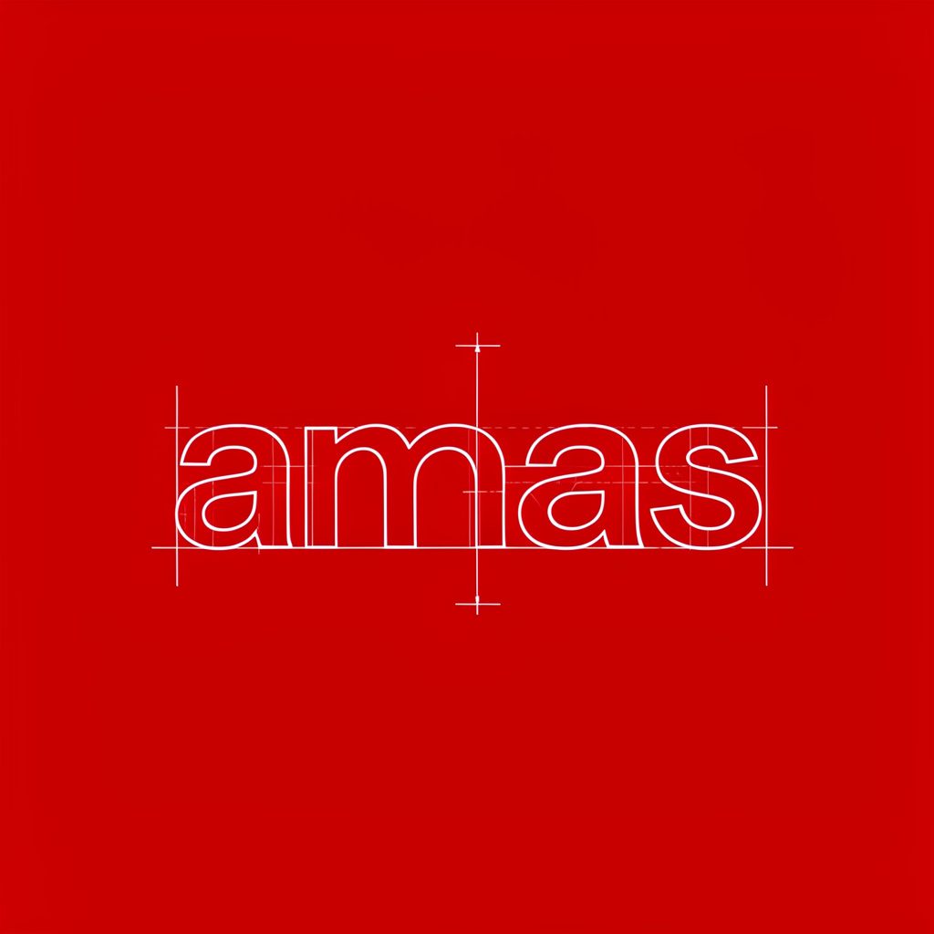 AMAS logo mark in red and navy